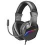 Mars Gaming MH122 Auriculares Gaming con Micrófono, Iluminación FRGB Rainbow, Cancelación Pasiva, Compatible con PC, PS5, Xbox Series X/S, Switch, Jack 3.5mm, Negro